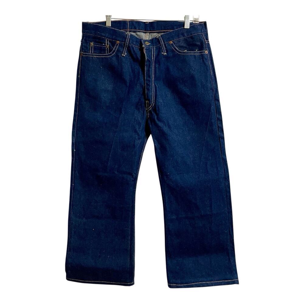 Bigstone Jeans Men 38x79 Indigo Vintage 70s Denim Straight Blue Dark Wash A9011